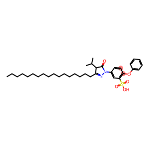 1-(4-PHENOXY-3-SULFOPHENYL)-3-HEPTADECYL-4-ISOPROPYL-2-PYRAZOLIN-5-ONE