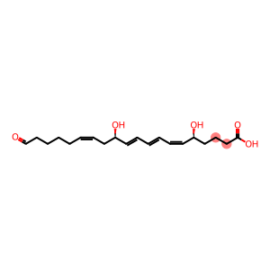 6,8,10,14-Eicosatetraenoic acid, 5,12-dihydroxy-20-oxo-, (5S,6Z,8E,10E,12R,14Z)-