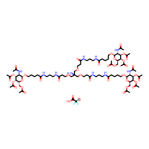 6-Amino-11,17-dioxo-6-[[3-oxo-3-[[3-[[1-oxo-5-[[3,4,6-tri-O-acetyl-2-(acetylamino)-2-deoxy-尾-D-galactopyranosyl]oxy]pentyl]amino]propyl]amino]propoxy]methyl]-N-[3-[[1-oxo-5-[[3,4,6-tri-O-acetyl-2-(acetylamino)-2-deoxy-尾-D-galactopyranosyl]oxy]pentyl]amino]propyl]-21-[[3,4,6-tri-O-acetyl-2-(acetylamino)-2-deoxy-尾-D-galactopyranosyl]oxy]-4,8-dioxa-12,16-diazaheneicosanamide 2,2,2-trifluoroacetate
