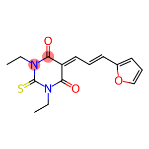 1,3-diethyl-5-[3-(2-furyl)-2-propenylidene]-2-thioxodihydro-4,6(1H,5H)-pyrimidinedione