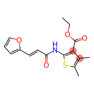 3-Thiophenecarboxylic acid, 2-[[(2E)-3-(2-furanyl)-1-oxo-2-propen-1-yl]amino]-4,5-dimethyl-, ethyl ester