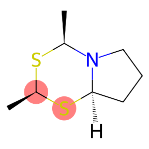 4H-Pyrrolo2,1-d-1,3,5-dithiazine, tetrahydro-2,4-dimethyl-, 2S-(2.alpha.,4.alpha.,8a.beta.)-