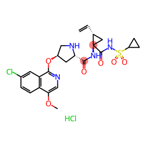 (2S,4R)-4-[(7-Chloro-4-methoxy-1-isoquinolinyl)oxy]-N-[(1R,2S)-1-[[(cyclopropylsulfonyl)amino]carbonyl]-2-ethenylcyclopropyl]-2-pyrrolidinecarboxamide HCl