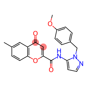 4H-1-Benzopyran-2-carboxamide, N-[1-[(4-methoxyphenyl)methyl]-1H-pyrazol-5-yl]-6-methyl-4-oxo-