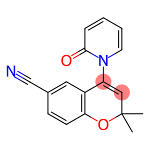 2H-1-Benzopyran-6-carbonitrile, 2,2-dimethyl-4-(2-oxo-1(2H)-pyridinyl)-