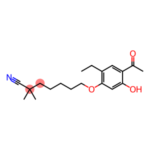 7-(4-acetyl-2-ethyl-5-hydroxyphenoxy)-2,2-dimethylheptanenitrile