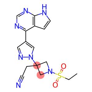 1-(乙基磺酰基)-3-[4-(7H-吡咯并[2,3-d]嘧啶-4-基)-1H-吡唑-1-基]-3-氮杂环丁烷乙腈