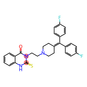 3-[2-[4-(bis(4-Fluorophenyl)Methylene)-1-piperidinyl]ethyl]-2,3-dihydro-2-thioxo-4(1H)-quinazolinone, R59949