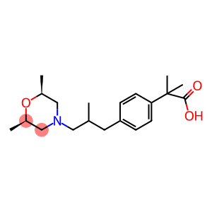 2-[4-[3-[(2R,6S)-2,6-dimethylmorpholin-4-yl]-2-methylpropyl]phenyl]-2-methylpropanoic acid