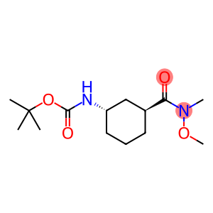 Carbamic acid, N-[(1R,3R)-3-[(methoxymethylamino)carbonyl]cyclohexyl]-, 1,1-dimethylethyl ester, rel-