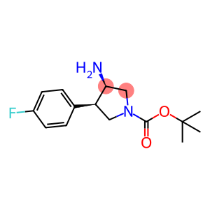1-PYRROLIDINECARBOXYLIC ACID, 3-AMINO-4-(4-FLUOROPHENYL)-, 1,1-DIMETHYLETHYL ESTER, (3R,4R)-REL-
