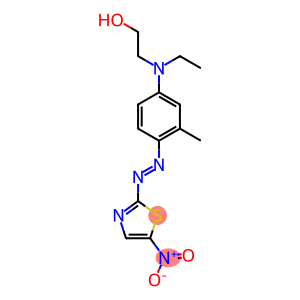 5-Nitro-2-(2-methyl-4-(N-ethyl-N-(2-hydroxyethyl)amino)phenylazo)thiazole