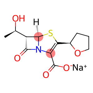4-Thia-1-azabicyclo[3.2.0]hept-2-ene-2-carboxylic acid, 6-(1-hydroxyethyl)-7-oxo-3-(tetrahydro-2-furanyl)-, monosodium salt, [5R-[3(R*),5α,6α(R*)]]-