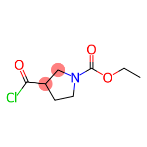 1-Pyrrolidinecarboxylic acid, 3-(chlorocarbonyl)-, ethyl ester