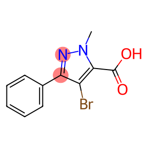 4-bromo-2-methyl-5-phenylpyrazole-3-carboxylic acid