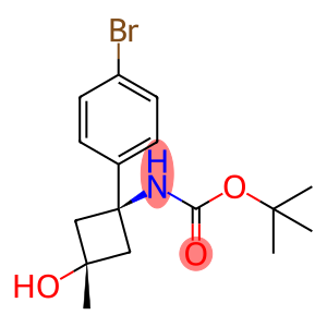 tert-butyl trans-1-(4-bromophenyl)-3-hydroxy-3-methylcyclobutylcarbamate