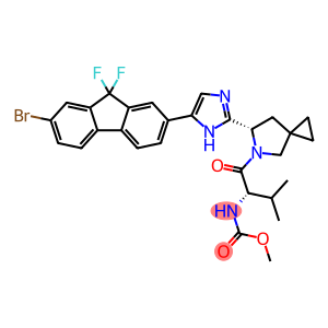 N-[(1S)-1-[[(6S)-6-[5-(7-Bromo-9,9-difluoro-9H-fluoren-2-yl)-1H-imidazol-2-yl]-5-azaspiro[2.4]hept-5-yl]carbonyl]-2-methylpropyl]carbamic acid methyl ester