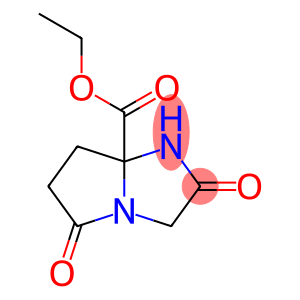 Ethyl tetrahydro-2,5-dioxo-1H-pyrrolo(1,2-a)imidazole-7a(5H)-carboxyla te