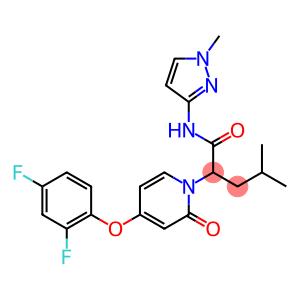 1(2H)-Pyridineacetamide, 4-(4-fluorophenoxy)-α-(2-methylpropyl)-N-(1-methyl-1H-pyrazol-3-yl)-2-oxo-