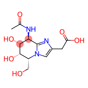 Imidazo[1,2-a]pyridine-2-acetic acid, 8-(acetylamino)-5,6,7,8-tetrahydro-6,7-dihydroxy-5-(hydroxymethyl)-, (5R,6S,7R,8S)-
