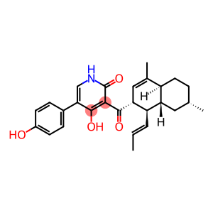 4-Hydroxy-5-(4-hydroxyphenyl)-3-[[(1R)-1,2,4aα,5,6,7,8,8aβ-octahydro-4,7α-dimethyl-1-[(E)-1-propenyl]naphthalen-2α-yl]carbonyl]pyridin-2(1H)-one