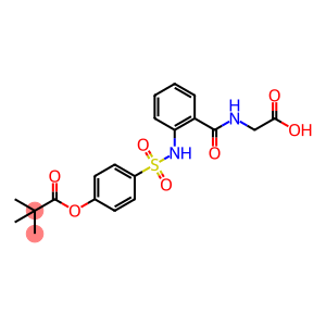 N-{2-[({4-[(2,2-Dimethylpropanoyl)oxy]phenyl}sulfonyl)amino]benzoyl}glycine