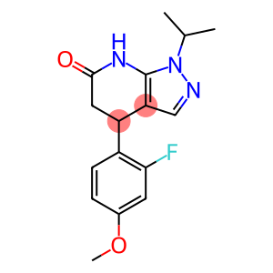 4-(2-fluoro-4-methoxyphenyl)-1-isopropyl-4,5-dihydro-1H-pyrazolo[3,4-b]pyridin-6(7H)-one
