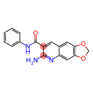 1,3-dioxolo[4,5-g]quinoline-7-carboxamide, 6-amino-N-pheny