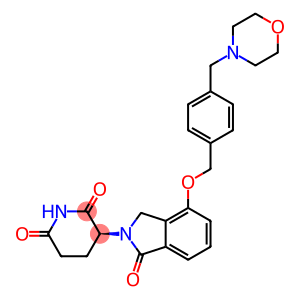 2,6-Piperidinedione, 3-[1,3-dihydro-4-[[4-(4-morpholinylmethyl)phenyl]methoxy]-1-oxo-2H-isoindol-2-yl]-, (3S)-