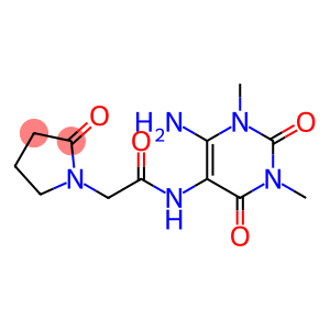 1-Pyrrolidineacetamide, N-(6-amino-1,2,3,4-tetrahydro-1,3-dimethyl-2,4-dioxo-5-pyrimidinyl)-2-oxo-