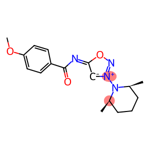 N-(4-Methoxybenzoyl)-3-(2,6-dimethyl-1-piperidinyl)sydnone imine-3-ium