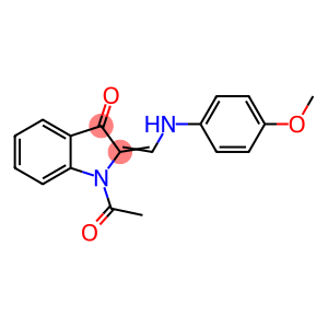 1-acetyl-2-[(4-methoxyanilino)methylene]-1,2-dihydro-3H-indol-3-one