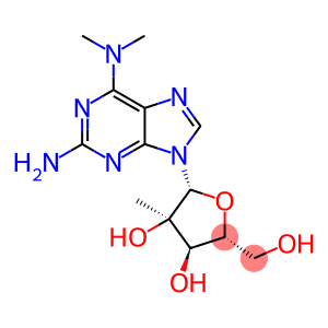 2-(2-amino-6-dimethylamino-9H-purin-9-yl)-5-hydroxymethyl-3-methyltetrahydrofuran-3,4-diol