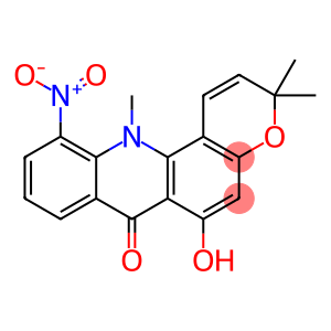 7H-Pyrano[2,3-c]acridin-7-one, 3,12-dihydro-6-hydroxy-3,3,12-trimethyl-11-nitro-