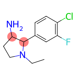 2-(4-chloro-3-fluorophenyl)-1-ethylpyrrolidin-3-amine