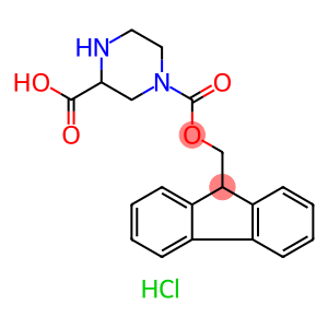 4-((((9H-Fluoren-9-yl)methyl9h-fluoren-9-yl)methoxy)carbonyl)piperazine-2-carboxylic acid, HCl