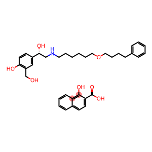 1,3-Benzenedimethanol, 4-hydroxy-a1-[[[6-(4-phenylbutoxy)hexyl]amino]methyl]-, (aS)-, 1-hydroxy-2-naphthalenecarboxylate (salt) (9CI)