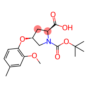 (2S,4S)-1-(tert-Butoxycarbonyl)-4-(2-methoxy-4-methylphenoxy)-2-pyrrolidinecarbox