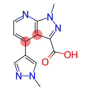 1-甲基-4-(1-甲基-1H-吡唑-4-基)-1H-吡唑并[3,4-B]吡啶-3-羧酸