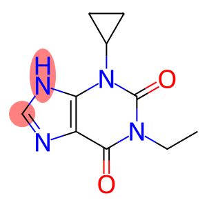 3-cyclopropyl-1-ethyl-3,7-dihydro-1H-purine-2,6-dione