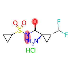 (1R,2R)-1-amino-2-(difluoromethyl)-N-(1-methylcyclopropylsulfonyl)cyclopropanecarboxamide hydrochlor
