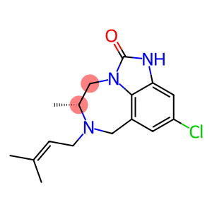 R-(-)-4,5,6,7-Tetrahydro-9-chloro-5-methyl-6-(3-methyl-2-butenyl)-imidazo[4,5,1-jk][1,4]-benzodiazepin-2(1H)-one