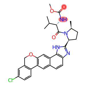 Methyl [(2S)-1-[(2S,5S)-2-[9-chloro-1,11-dihydroisochromeno[4',3':6,7]naphtho[1,2-d]imidazol-2-yl]-5-methylpyrrolidin-1-yl]-3-methyl-1-oxobutan-2-yl]carbamate