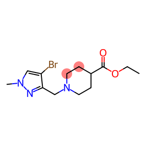 Ethyl 1-[(4-bromo-1-methyl-1H-pyrazol-3-yl)methyl]piperidine-4-carboxylate