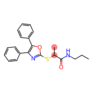 2-((4,5-Diphenyloxazol-2-yl)thio)-N-pr opylpropanamide