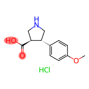 Rel-(3R,4S)-4-(4-methoxyphenyl)pyrrolidine-3-carboxylic acid hydrochloride