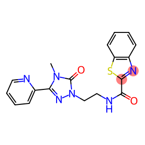 N-[2-(4-methyl-5-oxo-3-pyridin-2-yl-1,2,4-triazol-1-yl)ethyl]-1,3-benzothiazole-2-carboxamide
