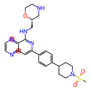 Pyrido[3,4-b]pyrazin-5-amine, 7-[4-[1-(methylsulfonyl)-4-piperidinyl]phenyl]-N-[(2S)-2-morpholinylmethyl]-