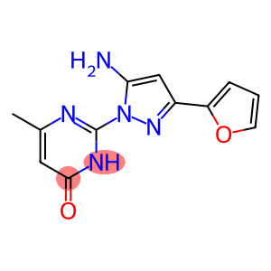 2-[5-amino-3-(furan-2-yl)-1H-pyrazol-1-yl]-6-methyl-3,4-dihydropyrimidin-4-one