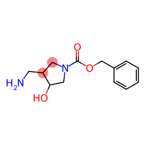 3-(Aminomethyl)-4-hydroxy-1-pyrrolidinecarboxylic acid phenylmethyl ester